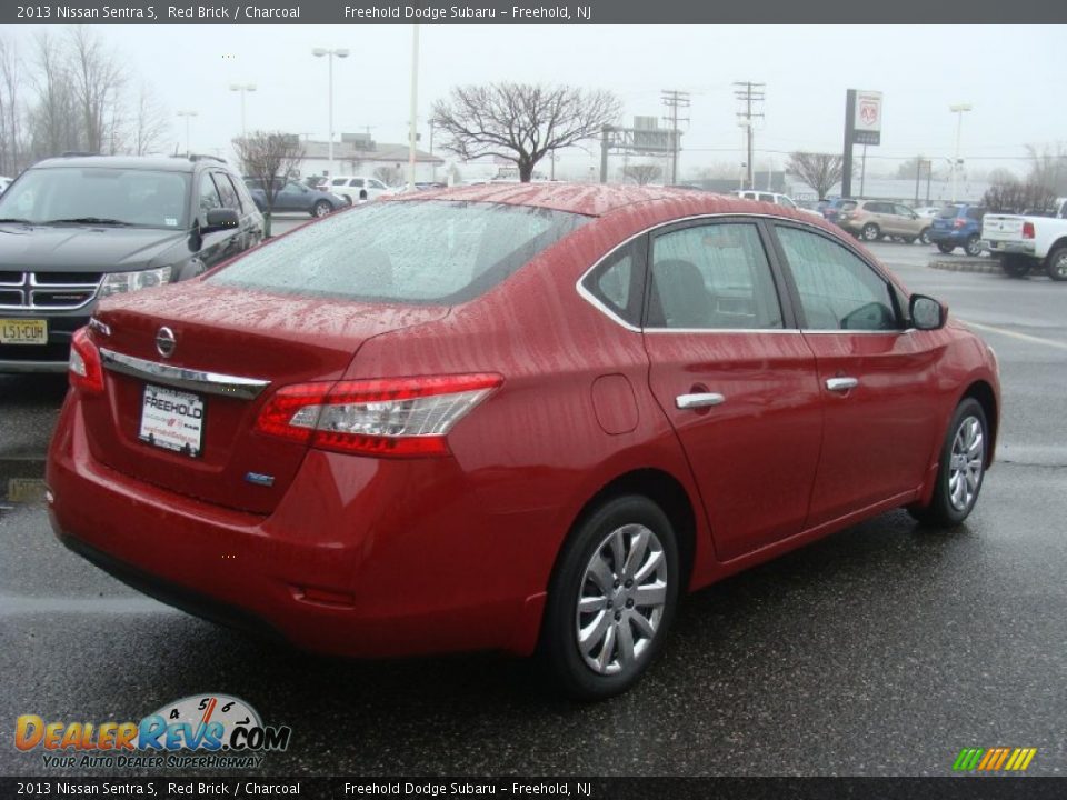 2013 Nissan Sentra S Red Brick / Charcoal Photo #6