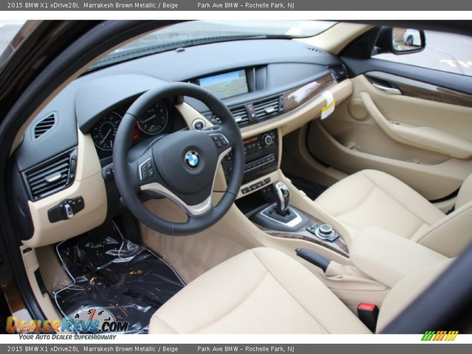 Beige Interior - 2015 BMW X1 xDrive28i Photo #10
