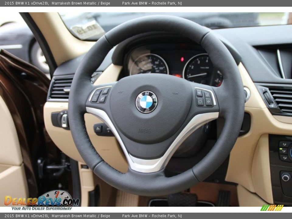 2015 BMW X1 xDrive28i Steering Wheel Photo #18