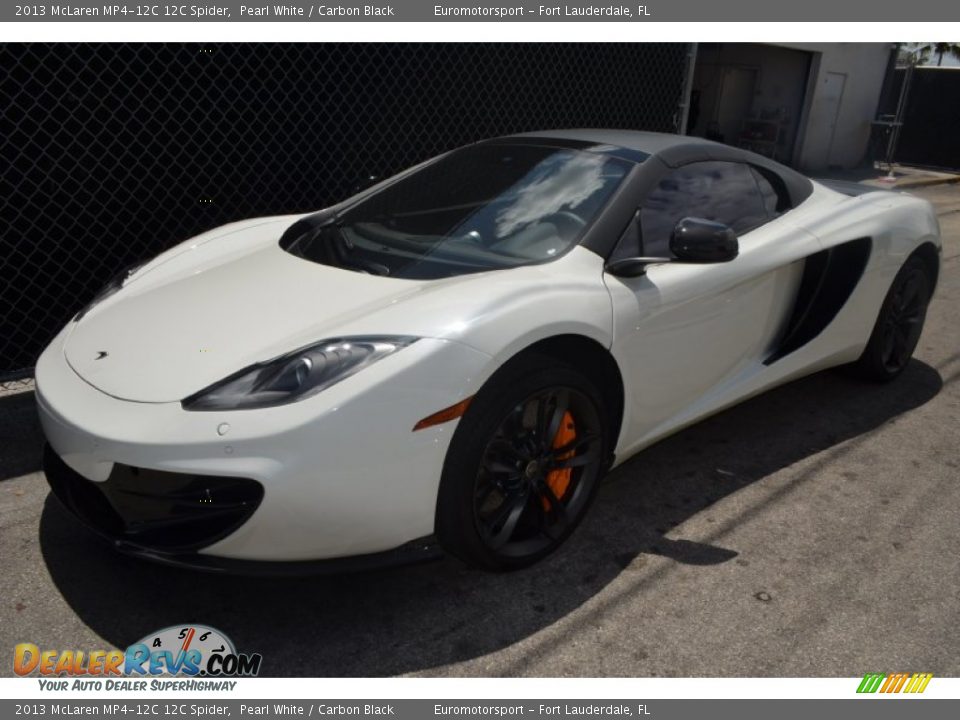 2013 McLaren MP4-12C 12C Spider Pearl White / Carbon Black Photo #1