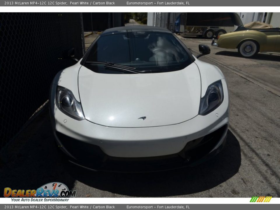 2013 McLaren MP4-12C 12C Spider Pearl White / Carbon Black Photo #5