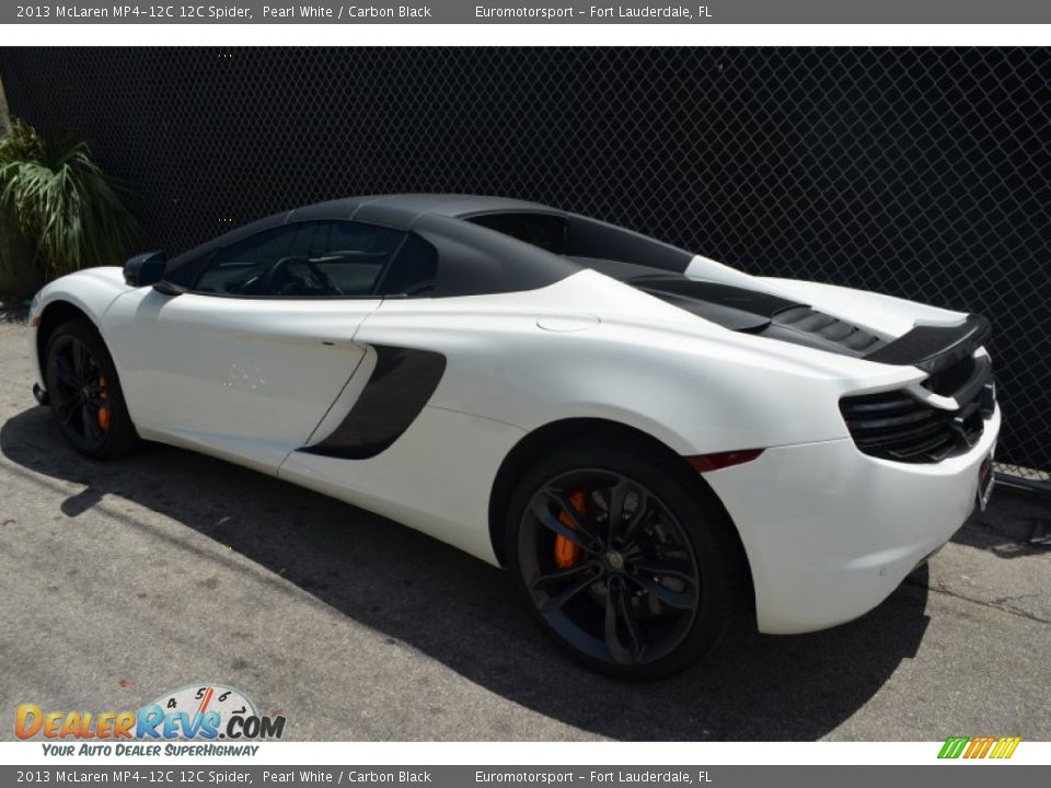 2013 McLaren MP4-12C 12C Spider Pearl White / Carbon Black Photo #6