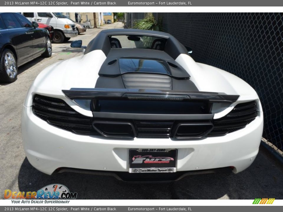 2013 McLaren MP4-12C 12C Spider Pearl White / Carbon Black Photo #7