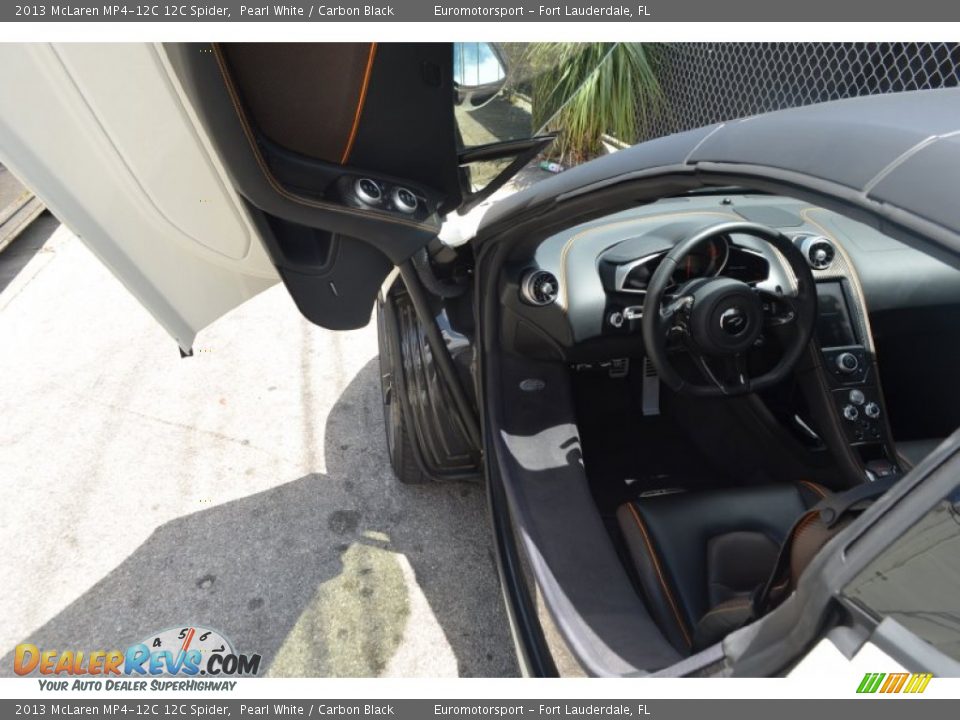 2013 McLaren MP4-12C 12C Spider Pearl White / Carbon Black Photo #14