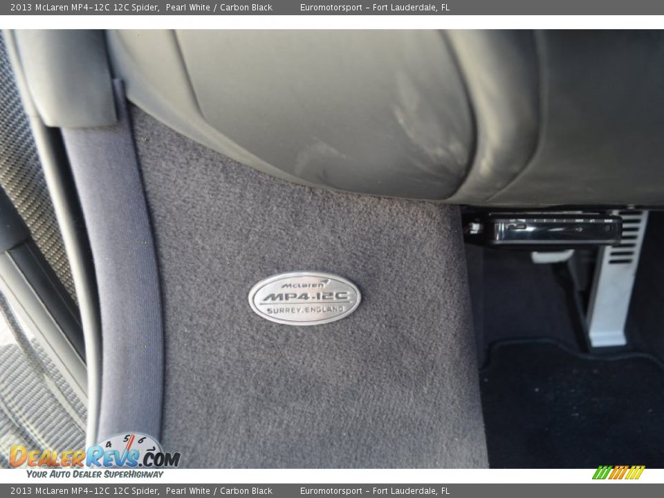 2013 McLaren MP4-12C 12C Spider Pearl White / Carbon Black Photo #15