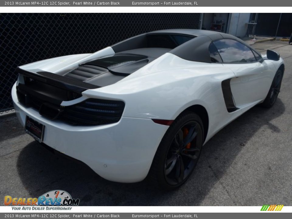 2013 McLaren MP4-12C 12C Spider Pearl White / Carbon Black Photo #22