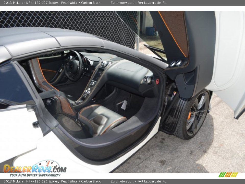 2013 McLaren MP4-12C 12C Spider Pearl White / Carbon Black Photo #24