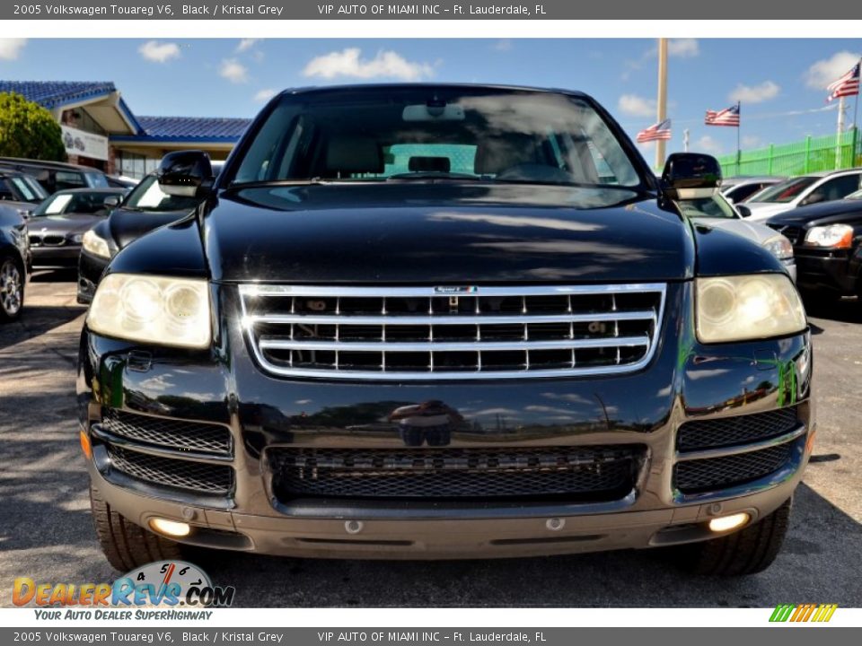 2005 Volkswagen Touareg V6 Black / Kristal Grey Photo #2