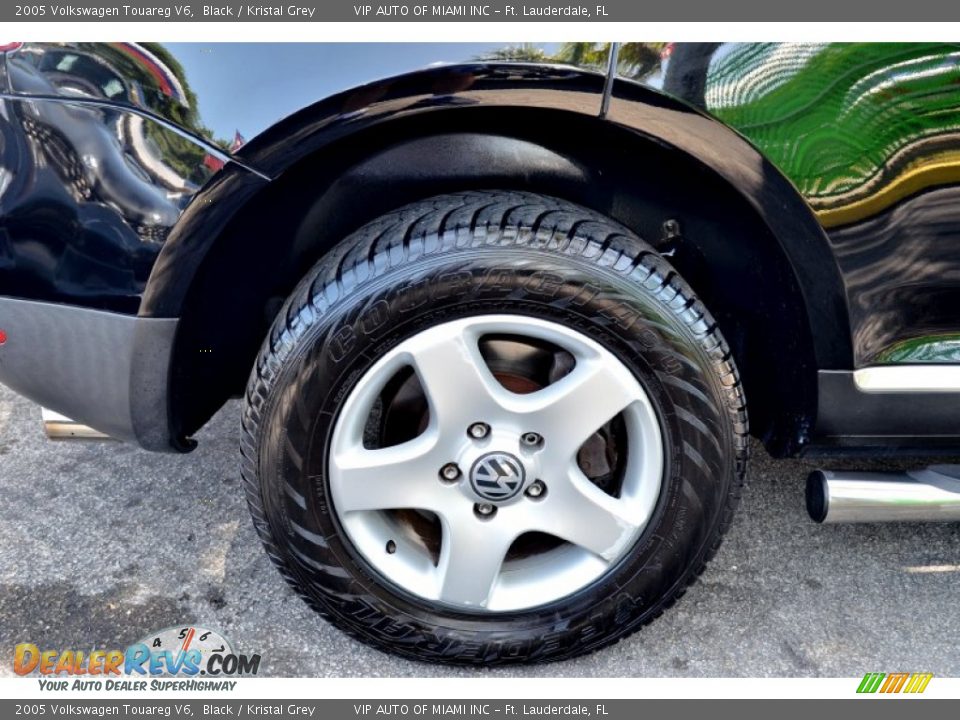 2005 Volkswagen Touareg V6 Black / Kristal Grey Photo #13
