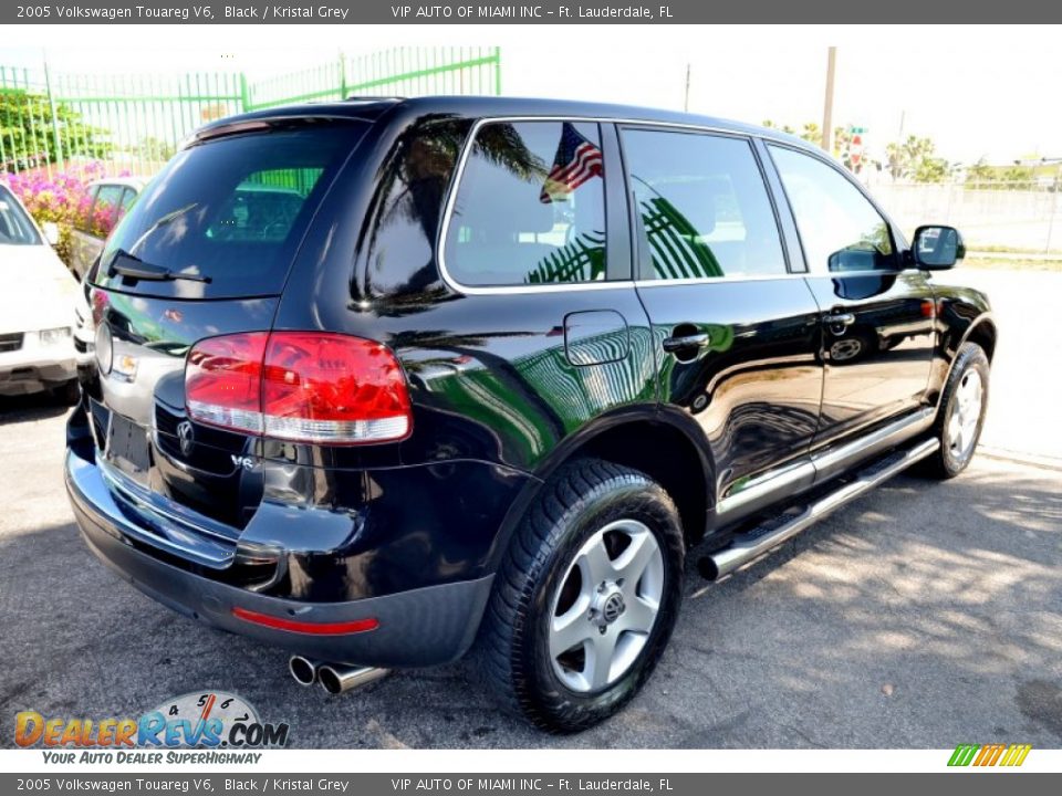 2005 Volkswagen Touareg V6 Black / Kristal Grey Photo #14