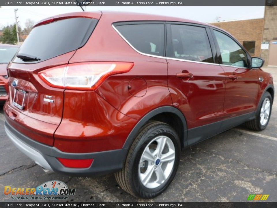 2015 Ford Escape SE 4WD Sunset Metallic / Charcoal Black Photo #2