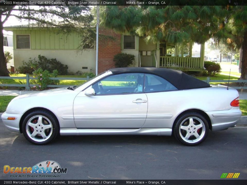 2003 Mercedes-Benz CLK 430 Cabriolet Brilliant Silver Metallic / Charcoal Photo #2