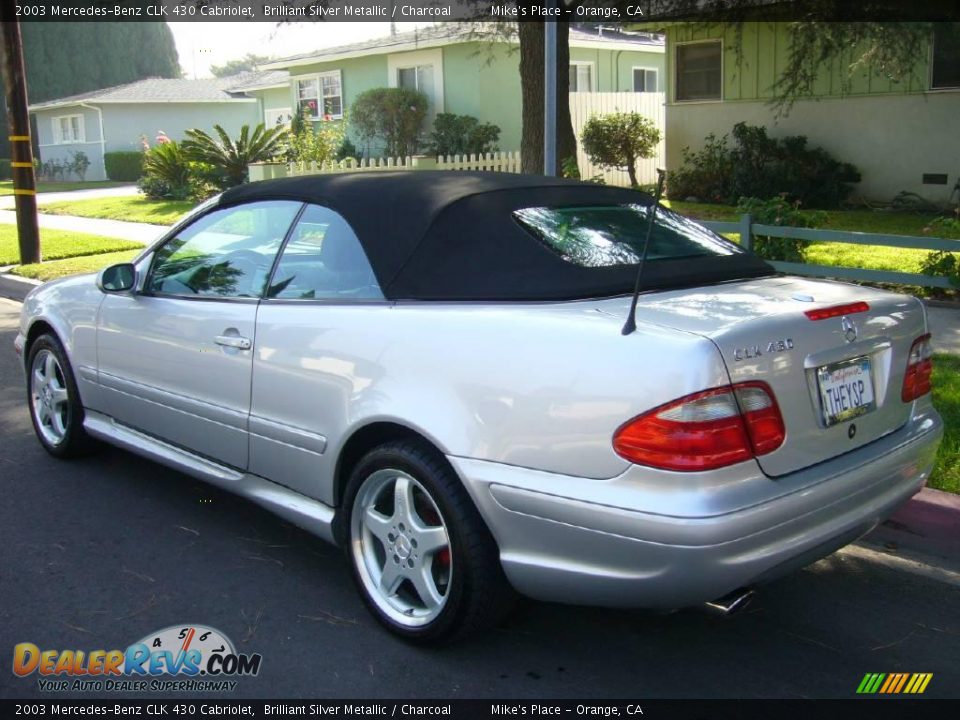 2003 Mercedes-Benz CLK 430 Cabriolet Brilliant Silver Metallic / Charcoal Photo #3