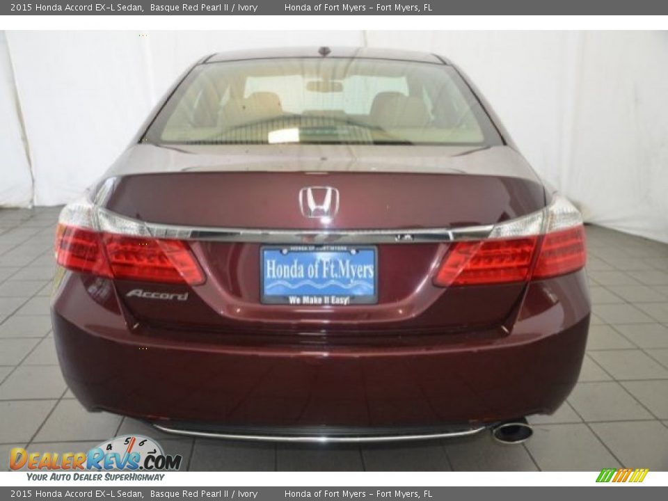2015 Honda Accord EX-L Sedan Basque Red Pearl II / Ivory Photo #6