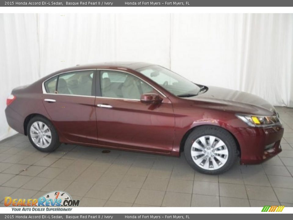 2015 Honda Accord EX-L Sedan Basque Red Pearl II / Ivory Photo #7