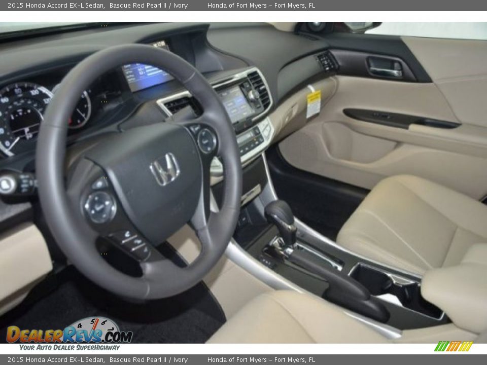 2015 Honda Accord EX-L Sedan Basque Red Pearl II / Ivory Photo #9