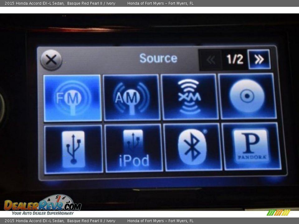 2015 Honda Accord EX-L Sedan Basque Red Pearl II / Ivory Photo #12