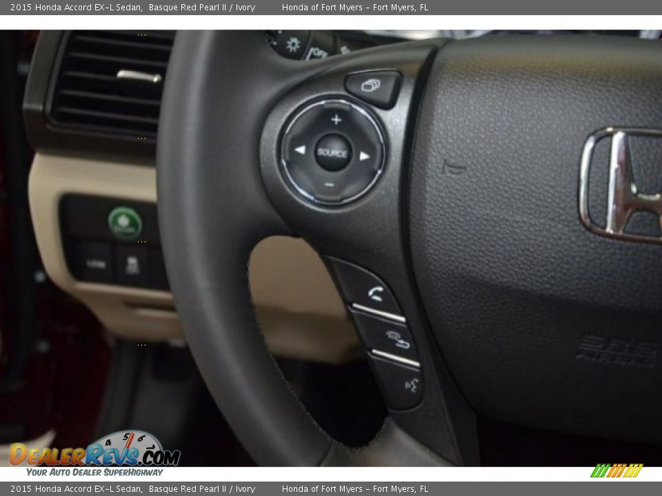 2015 Honda Accord EX-L Sedan Basque Red Pearl II / Ivory Photo #19