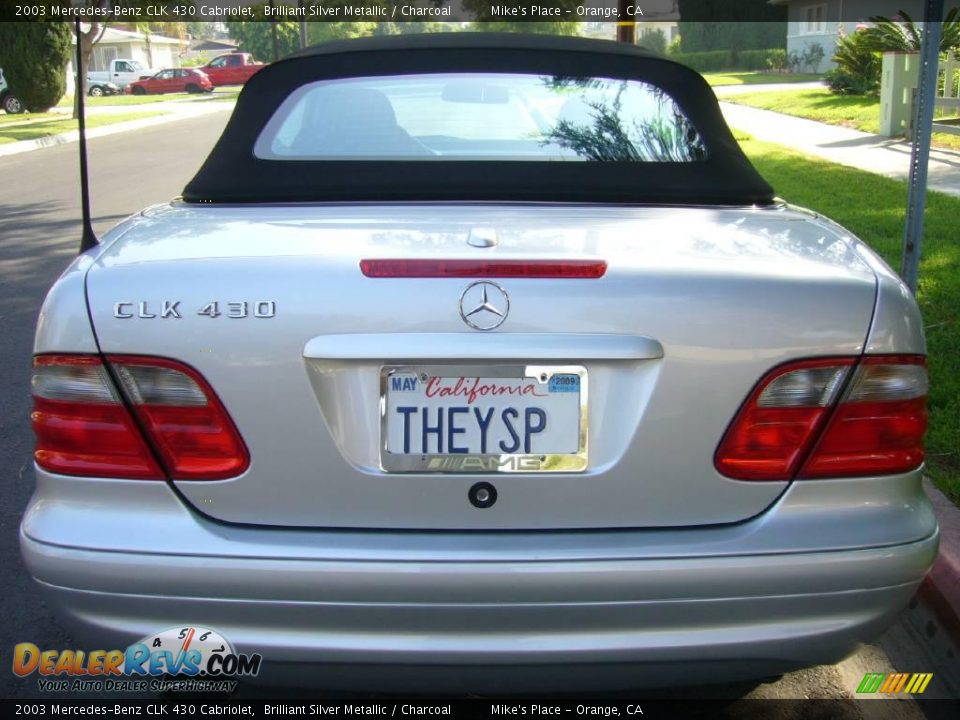 2003 Mercedes-Benz CLK 430 Cabriolet Brilliant Silver Metallic / Charcoal Photo #4