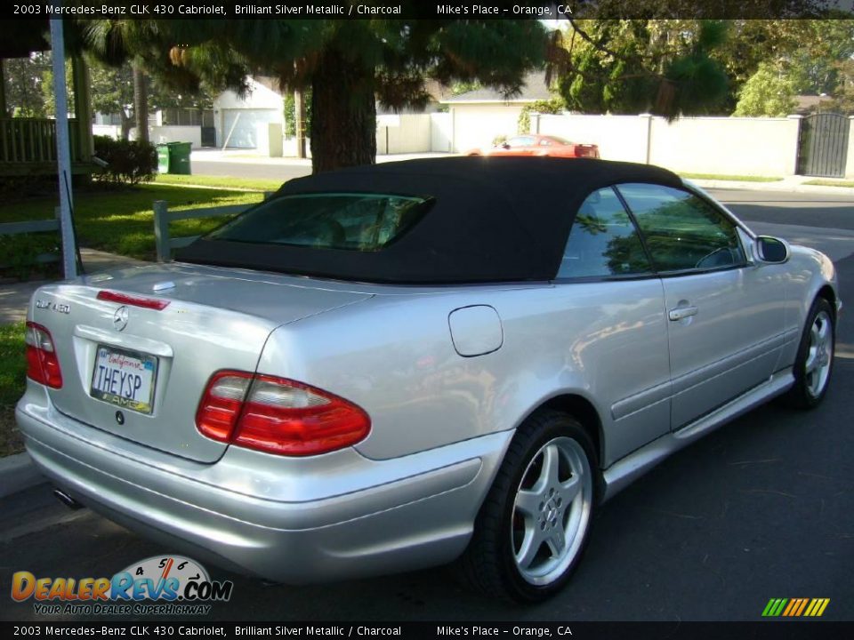 2003 Mercedes-Benz CLK 430 Cabriolet Brilliant Silver Metallic / Charcoal Photo #5