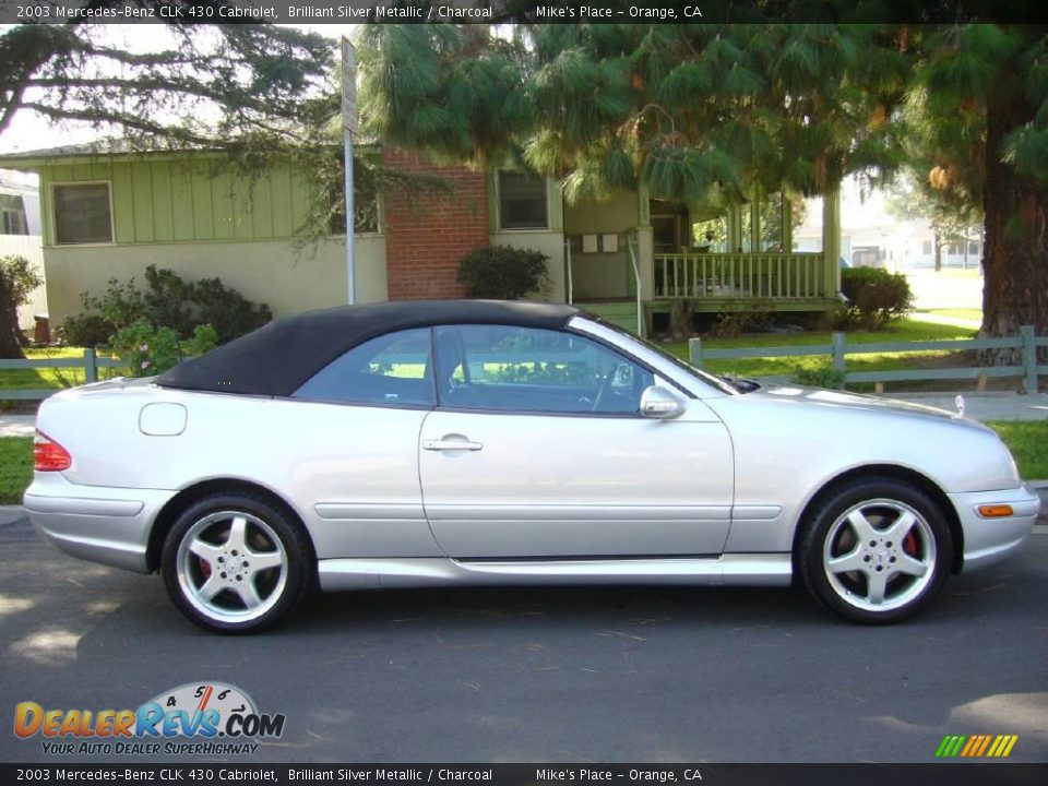 2003 Mercedes-Benz CLK 430 Cabriolet Brilliant Silver Metallic / Charcoal Photo #6