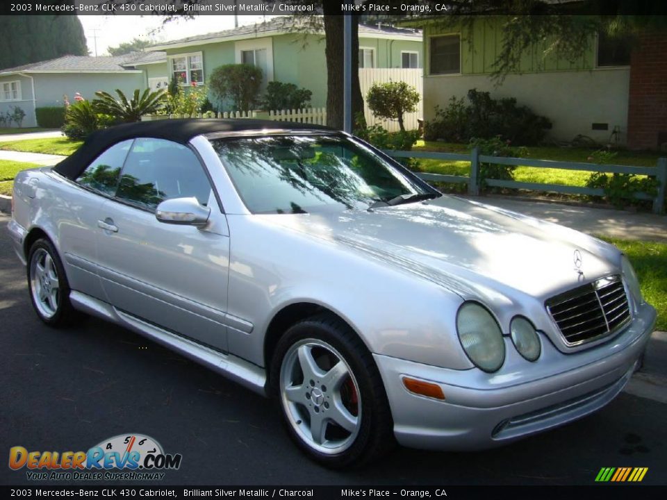 2003 Mercedes-Benz CLK 430 Cabriolet Brilliant Silver Metallic / Charcoal Photo #7