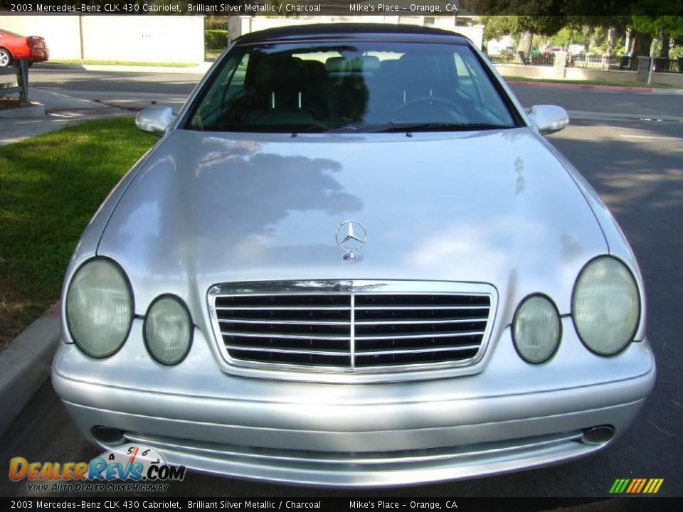 2003 Mercedes-Benz CLK 430 Cabriolet Brilliant Silver Metallic / Charcoal Photo #8