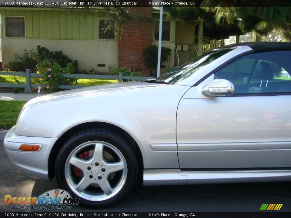 2003 Mercedes-Benz CLK 430 Cabriolet Brilliant Silver Metallic / Charcoal Photo #9
