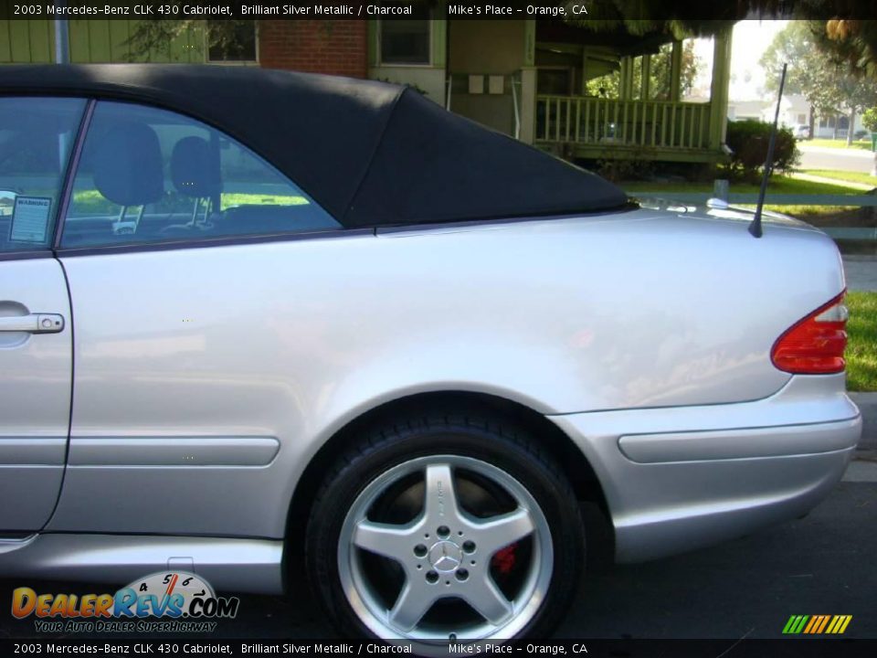 2003 Mercedes-Benz CLK 430 Cabriolet Brilliant Silver Metallic / Charcoal Photo #10