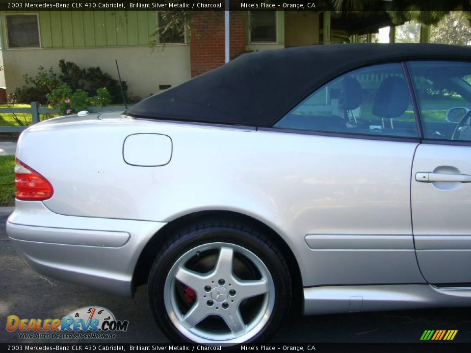 2003 Mercedes-Benz CLK 430 Cabriolet Brilliant Silver Metallic / Charcoal Photo #11