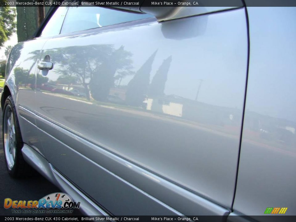 2003 Mercedes-Benz CLK 430 Cabriolet Brilliant Silver Metallic / Charcoal Photo #13