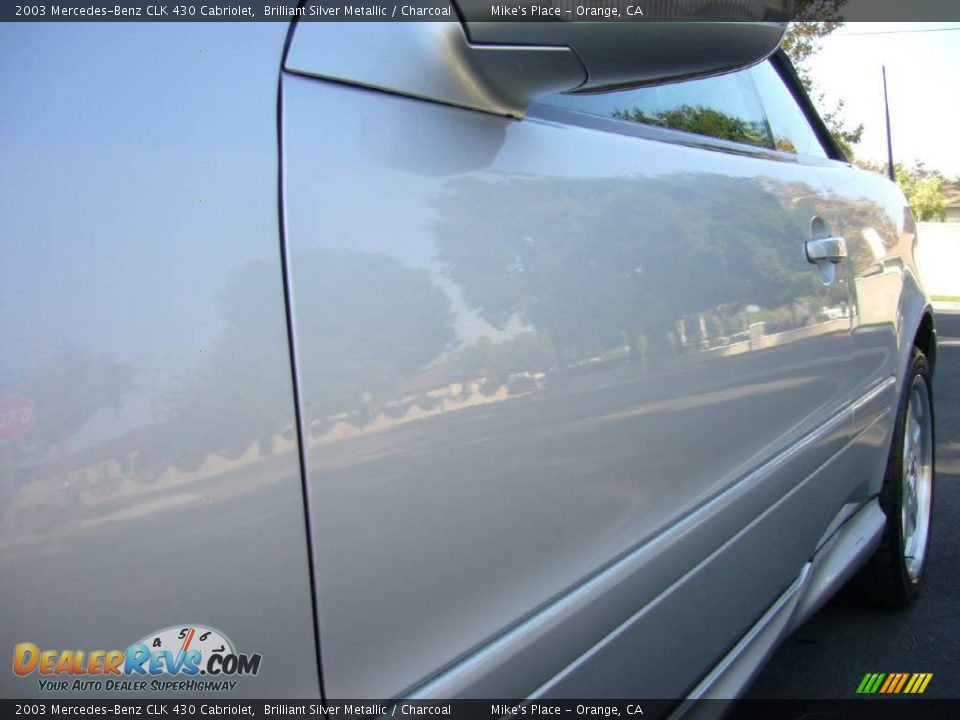 2003 Mercedes-Benz CLK 430 Cabriolet Brilliant Silver Metallic / Charcoal Photo #14