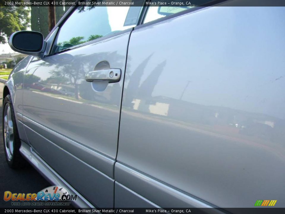 2003 Mercedes-Benz CLK 430 Cabriolet Brilliant Silver Metallic / Charcoal Photo #15