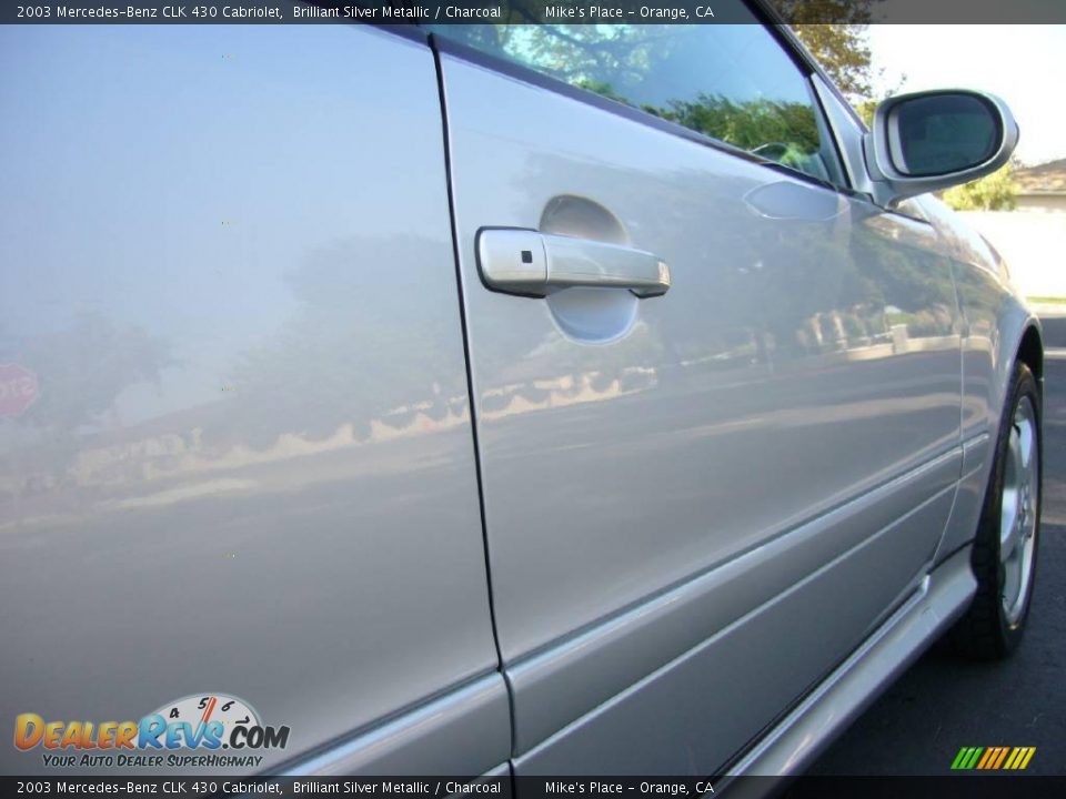 2003 Mercedes-Benz CLK 430 Cabriolet Brilliant Silver Metallic / Charcoal Photo #16