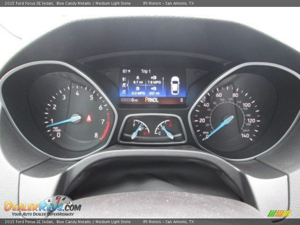2015 Ford Focus SE Sedan Blue Candy Metallic / Medium Light Stone Photo #26