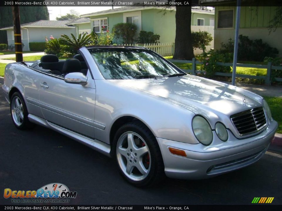 2003 Mercedes-Benz CLK 430 Cabriolet Brilliant Silver Metallic / Charcoal Photo #17