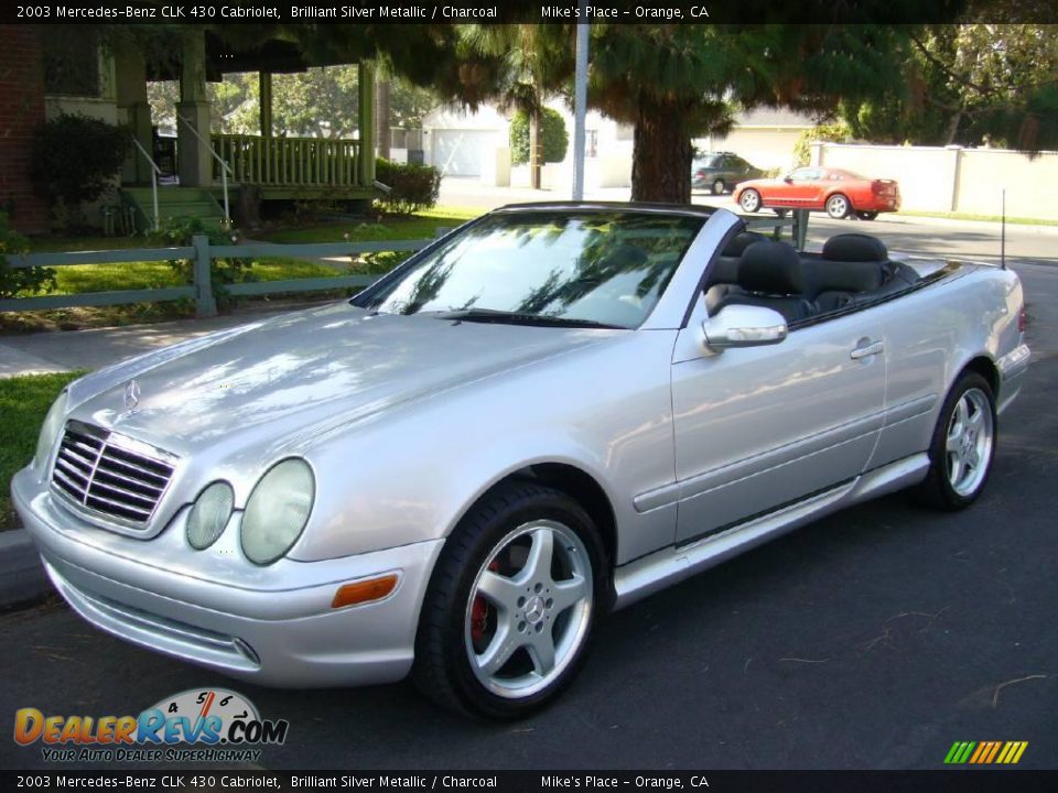 2003 Mercedes-Benz CLK 430 Cabriolet Brilliant Silver Metallic / Charcoal Photo #18