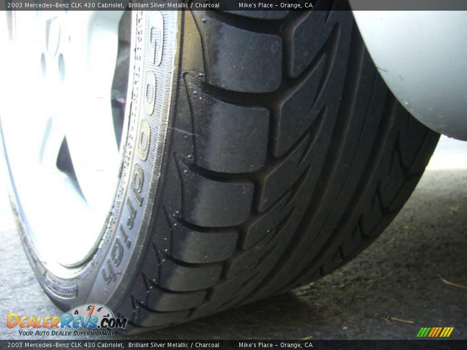 2003 Mercedes-Benz CLK 430 Cabriolet Brilliant Silver Metallic / Charcoal Photo #19