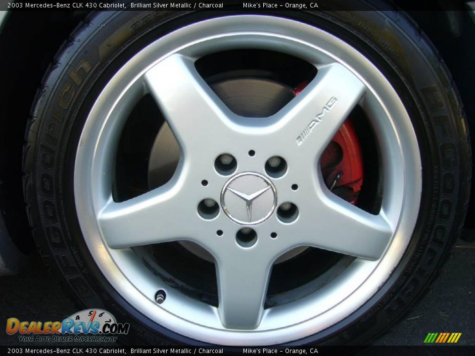 2003 Mercedes-Benz CLK 430 Cabriolet Brilliant Silver Metallic / Charcoal Photo #20