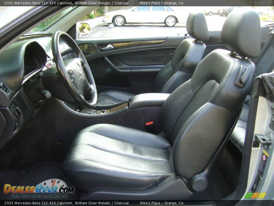 2003 Mercedes-Benz CLK 430 Cabriolet Brilliant Silver Metallic / Charcoal Photo #21