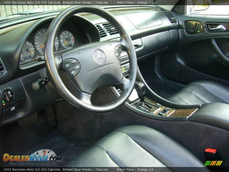 2003 Mercedes-Benz CLK 430 Cabriolet Brilliant Silver Metallic / Charcoal Photo #22