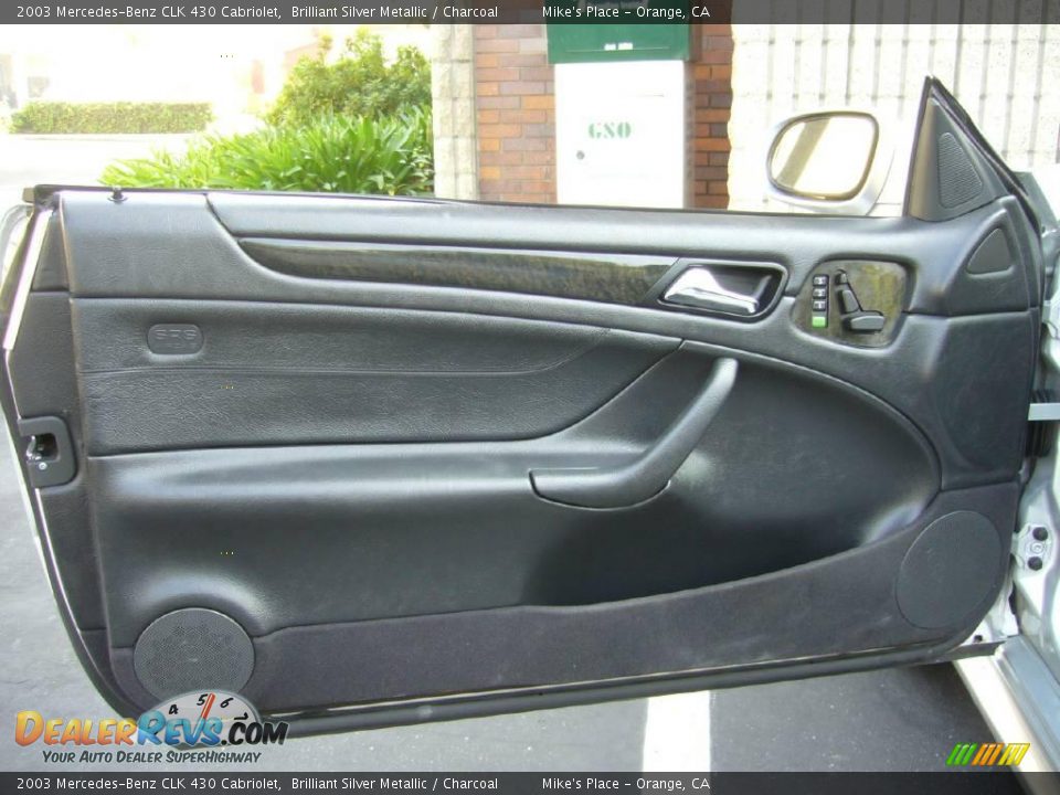 2003 Mercedes-Benz CLK 430 Cabriolet Brilliant Silver Metallic / Charcoal Photo #23