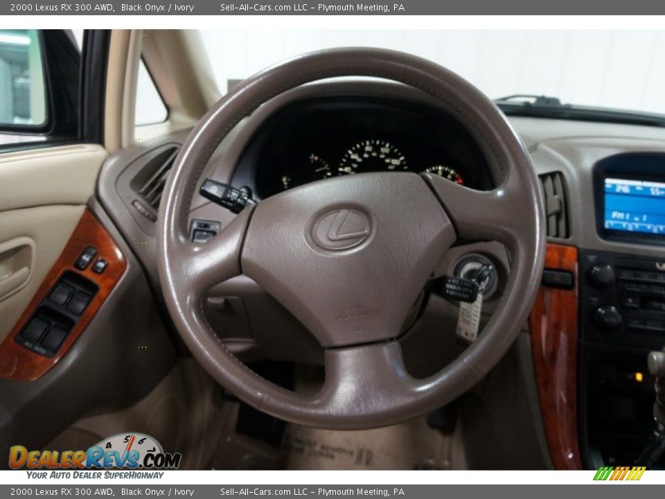 2000 Lexus RX 300 AWD Black Onyx / Ivory Photo #22