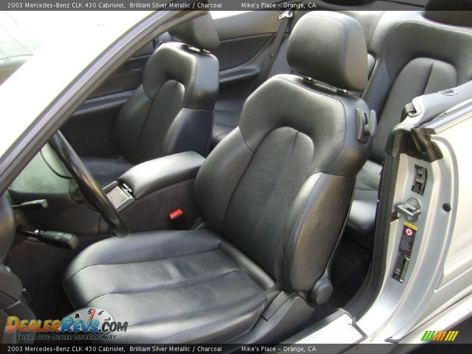2003 Mercedes-Benz CLK 430 Cabriolet Brilliant Silver Metallic / Charcoal Photo #24