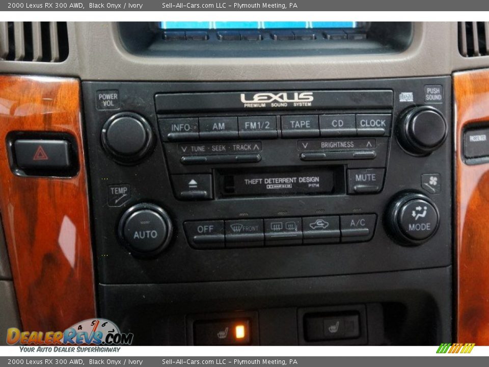 2000 Lexus RX 300 AWD Black Onyx / Ivory Photo #29