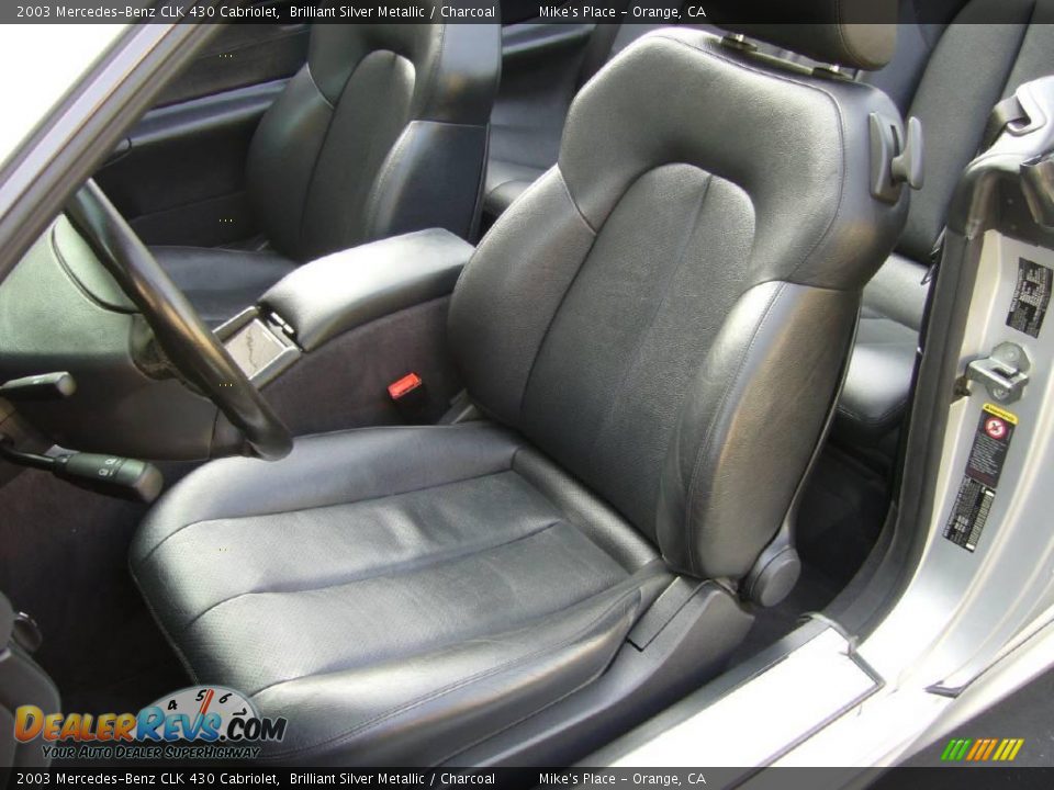 2003 Mercedes-Benz CLK 430 Cabriolet Brilliant Silver Metallic / Charcoal Photo #25