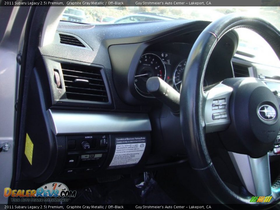 2011 Subaru Legacy 2.5i Premium Graphite Gray Metallic / Off-Black Photo #11
