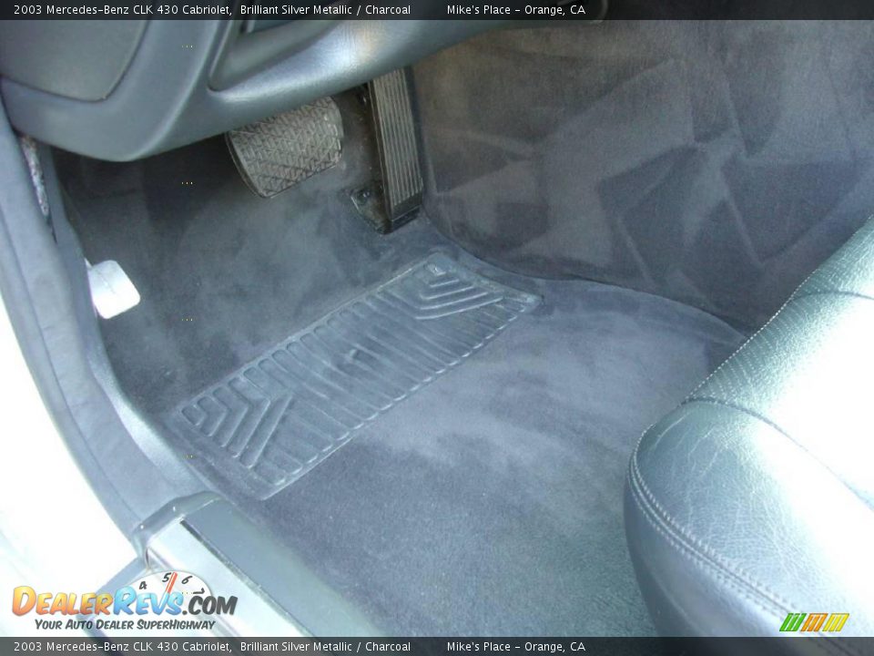 2003 Mercedes-Benz CLK 430 Cabriolet Brilliant Silver Metallic / Charcoal Photo #26