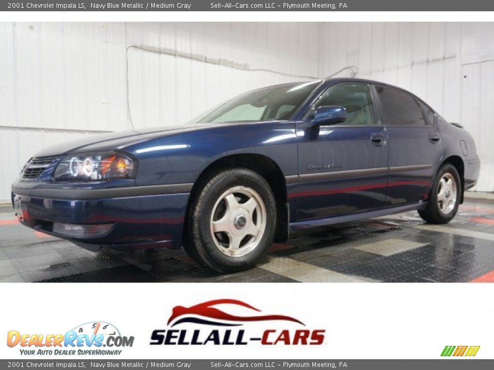 2001 Chevrolet Impala LS Navy Blue Metallic / Medium Gray Photo #1