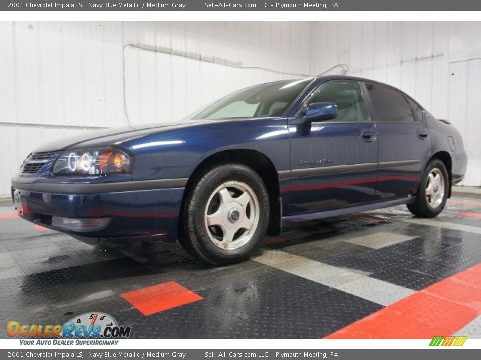 2001 Chevrolet Impala LS Navy Blue Metallic / Medium Gray Photo #2